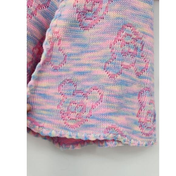 Girls Mickey Mouse Multi Color Knitted Hooded Sweater Size 3T- 4T est - Picture 6 of 6